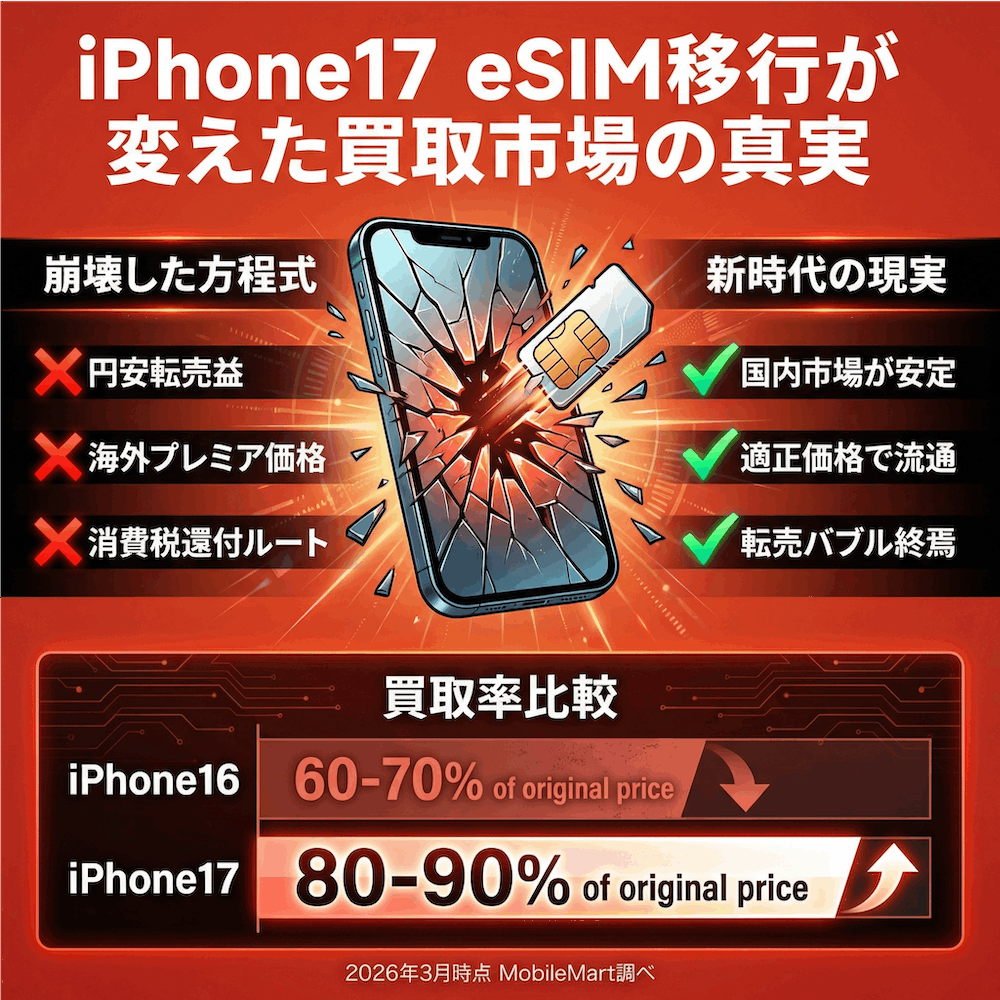 iPhone17 eSIM移行が変えた買取市場の真実